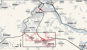 Trassenpläne von Stuttgart 21. Grafik: DB Netze