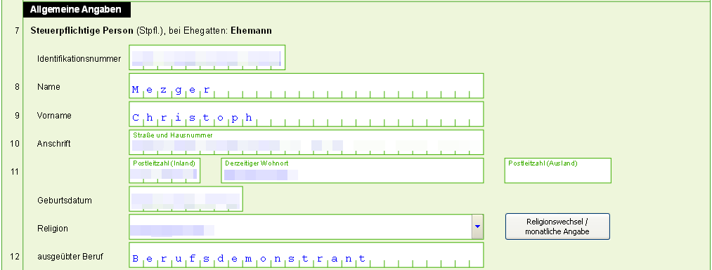 Kein Jux: ging so beim Finanzamt durch. Foto: privat