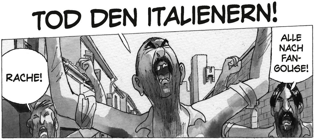 Die Einheimischen bezichtigen die Italiener, ihnen die Arbeit wegzunehmen – und Franzosen getötet zu haben.