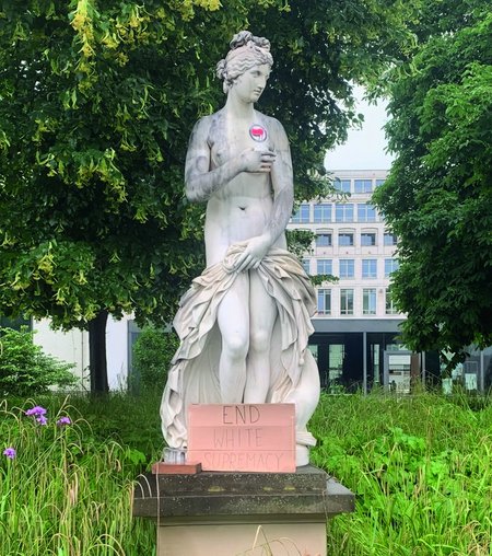Black Lives Matter: "Silent Demo" im Gedenken an George Floyd, 2020. Foto: Hans D. Christ