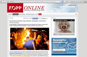 Vor allem auf dem Kieker der Kopp-Online-Autoren: die "Politische Korrektheit". Screenshot