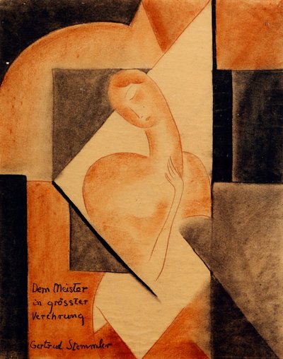 Gertrud Stemmler: Komposition mit weiblicher Figur, Kunstmuseum Stuttgart.  Gertrud Stemmler: Komposition mit weiblicher Figur, Kunstmuseum Stuttgart.