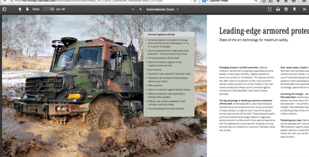 Kriegsfahrzeug Mercedes. Screenshot