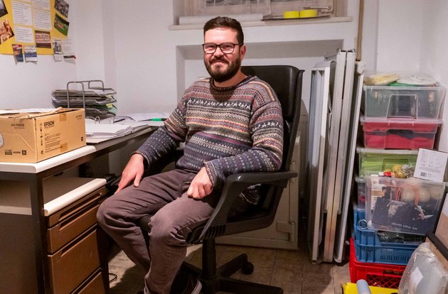 Im Büro: Maximilian Kiefer. Im Büro: Maximilian Kiefer.