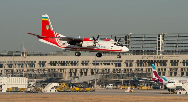 Ukrainische Transportflugzeuge landen am Stuttgarter Flughafen. Foto: Flughafen Stuttgart/Leif Piechowski