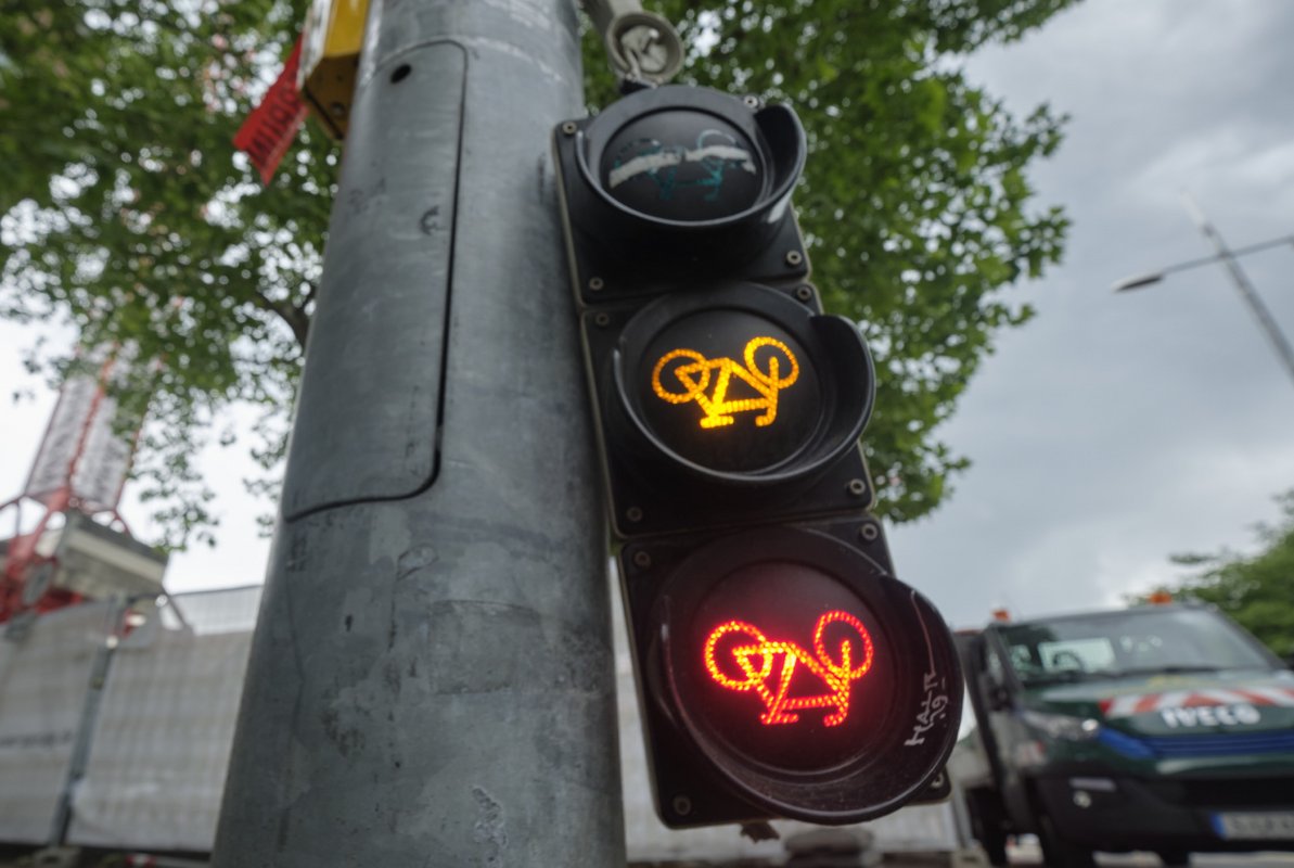 Und freie Fahrt für Radler! Das haut sogar die Ampel um.