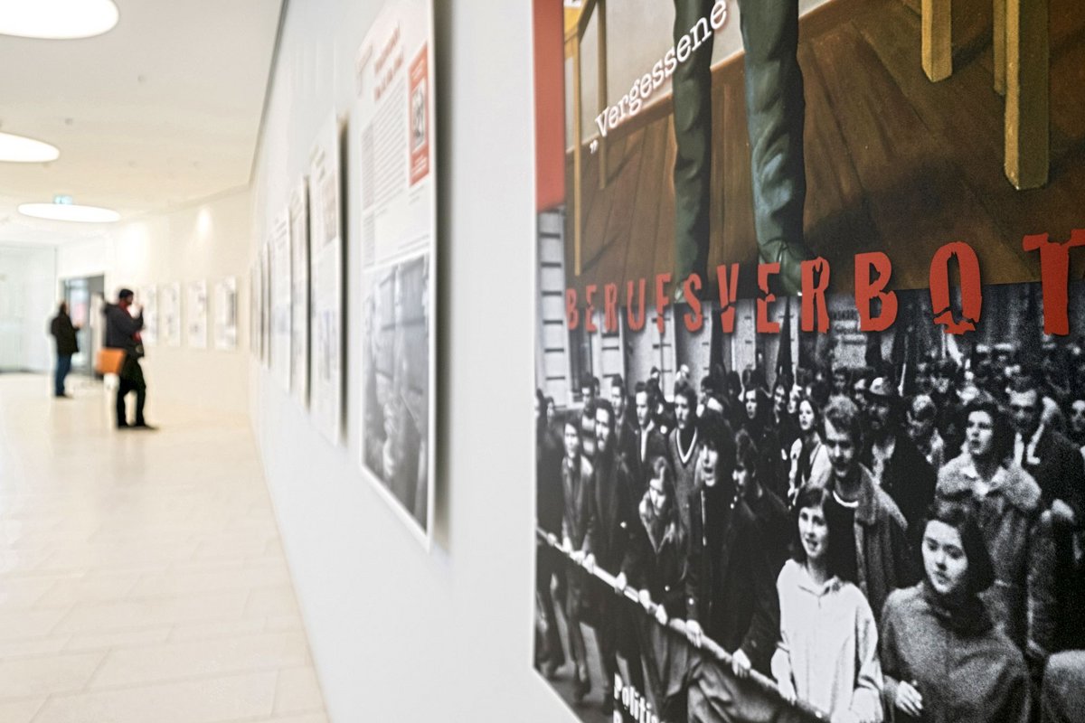 Von Berufsverboten Betroffene: Ein paar Schicksale zeigte die Ausstellung "Vergessene Geschichte" Anfang 2017 im Stuttgarter DGB-Haus. Fotos: Joachim E. Röttgers