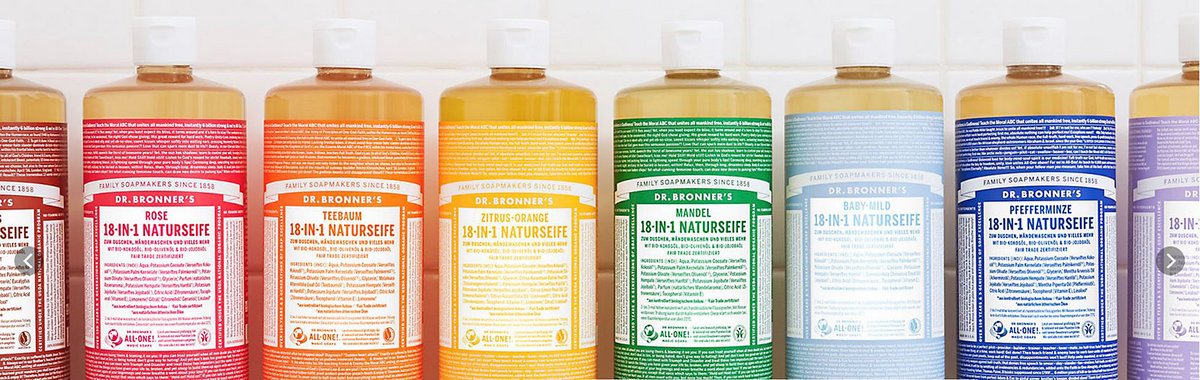 "Magic Soap": Hippie-Kultstück mit Wurzeln in Laupheim. Screenshot: www.drbronner.de