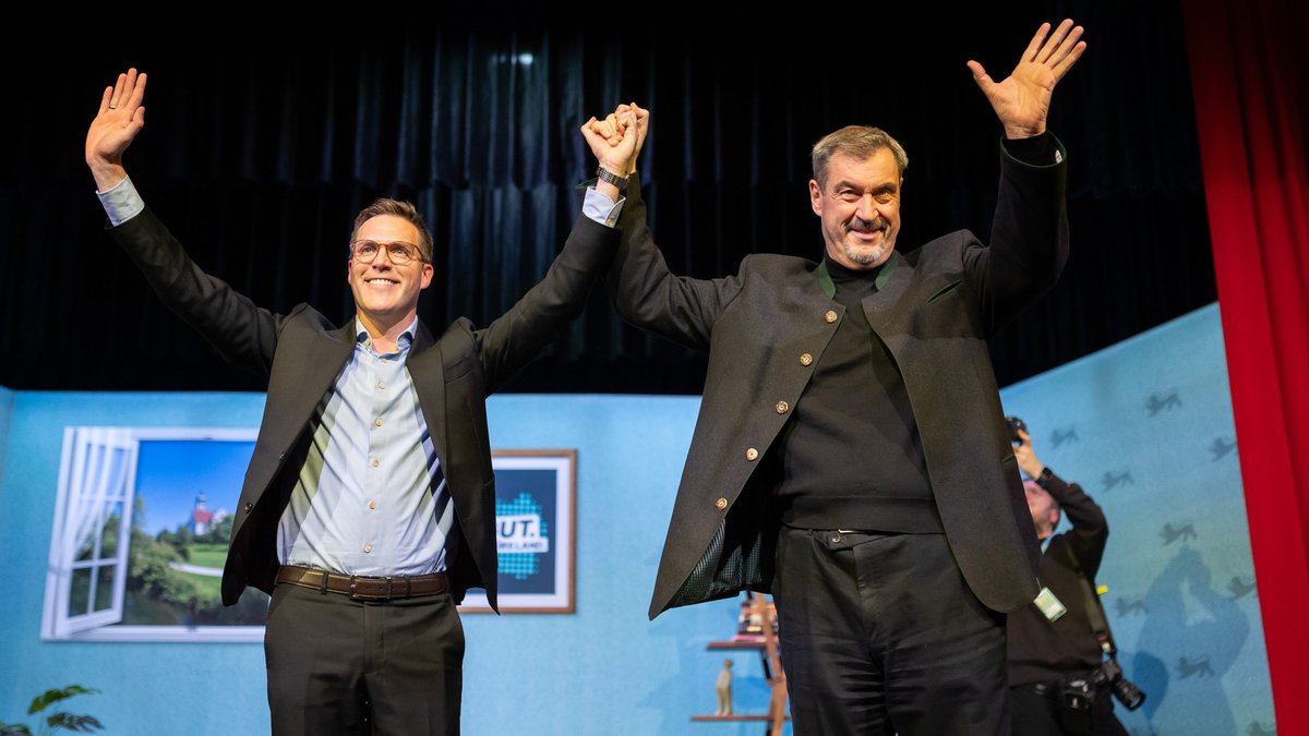Der Bayer Markus Söder (rechts) wünscht sich den Schwaben Manuel Hagel als Ministerpräsidenten im Südwesten. 