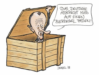 Voll retro: Die Fritz-Box. Karikatur: Oliver Stenzel