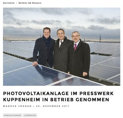 Vater Warbanoff, rechts, auf einem Dach von Daimler. Screenshot blog.mercedes-benz-passion.com