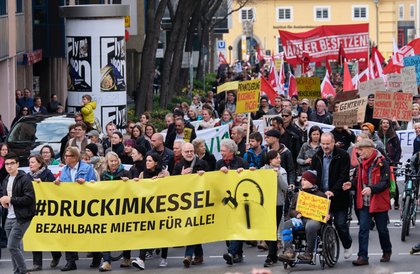 Ordentlich Druck im Kessel: Die Wohnungsnot trieb am Wochenende Tausende auf die Straße. 