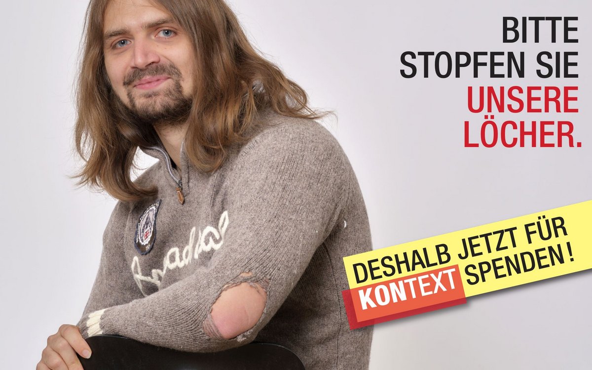 Kontextredakteur Minh Schredle – gute Löcher für Ellbogenfreiheit. Foto: Joachim E. Röttgers, Grafik: Susanne Wais 