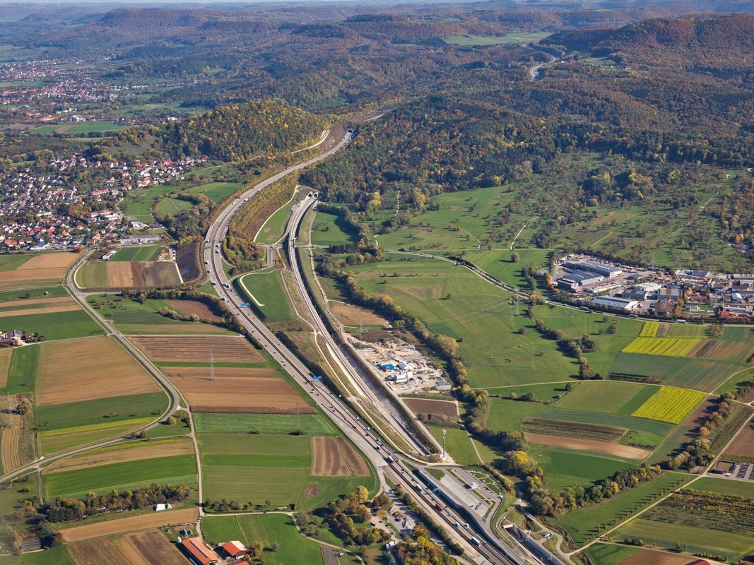 Der Albaufstieg 2022: Bahntrasse am Aichelberg. 