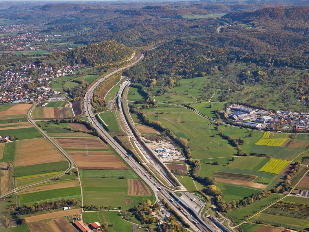 Der Albaufstieg 2022: Bahntrasse am Aichelberg. 