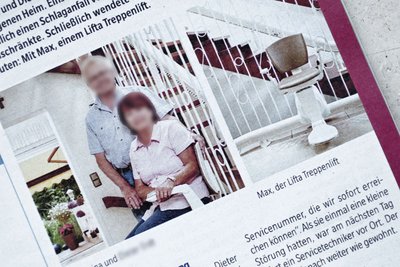 Treppenlift-Werbung in "rtv". 