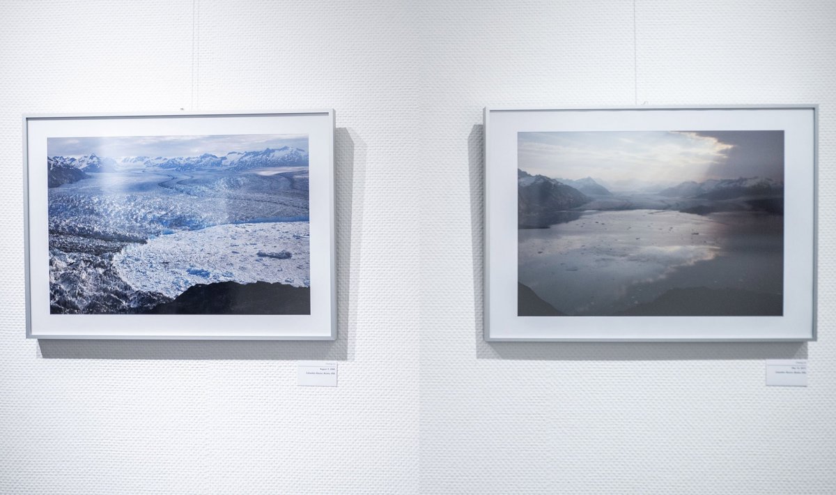 Columbia Glacier, Alaska: links 2008, rechts 2019.