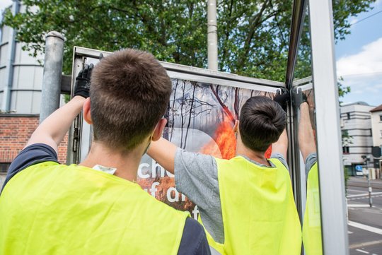 Hier wird die Haltestelle Schlachthof umgestaltet.  Hier wird die Haltestelle Schlachthof umgestaltet.
