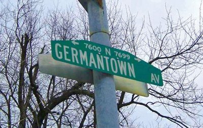 Die deutschen Auswanderer sind noch heute präsent: Straßenschild in Pennsylvania.