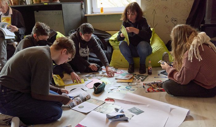 Workshop mit Bastelarbeit – wie soll Mobilität in Zukunft aussehen? Foto: Korbinian Strohhuber Workshop mit Bastelarbeit – wie soll Mobilität in Zukunft aussehen? Foto: Korbinian Strohhuber