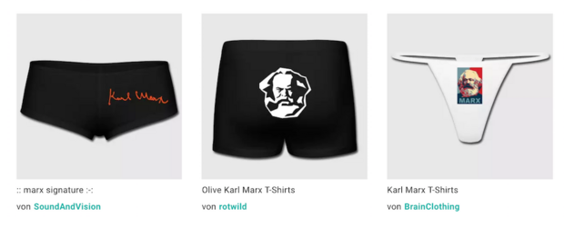 Genau das Richtige für marxistische Schlafzimmermomente. Screenshot: spreadshirt.de