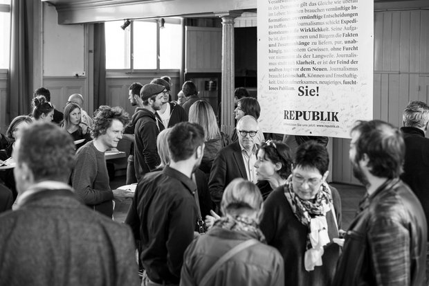 Am 12. April wird die "Republik" aus der Taufe gehoben.