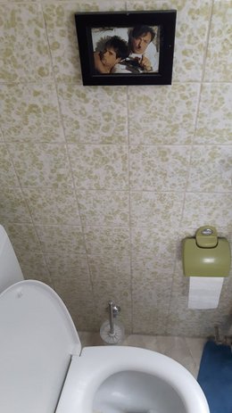 Schlingensief mit Udo "Hitler" Kier bei der Autorin zu Hause.