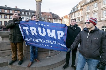 Trump-Fans in Heidelberg.