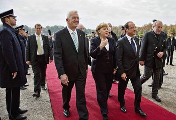 Staatsempfang in Ludwigsburg: Beim SWR blieb Kretschmann Staffage. Foto: BW