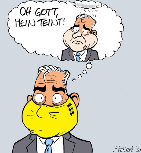 Dunkle Wolke über Thomas Strobl. Karikatur: Oliver Stenzel