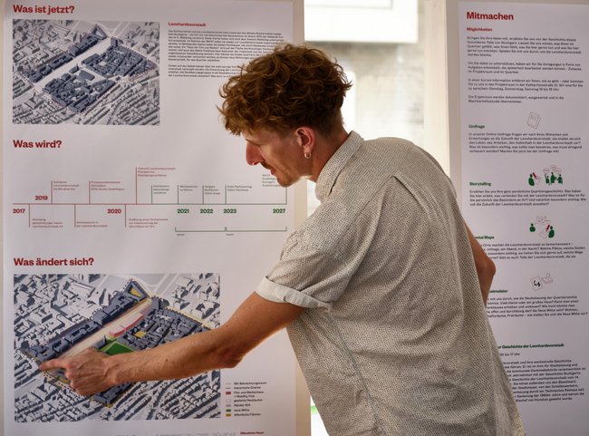 Aaron Schirrmann vom Studio Malta, Organisator der Bürgerbeteiligung.