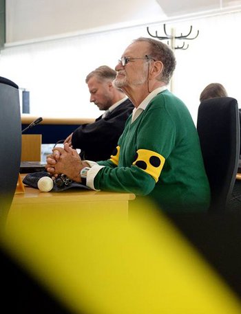 Wasserwerfer-Opfer Dietrich Wagner mit Anwalt Frank-Ulrich Mann. Foto: Bernd Weißbrod
