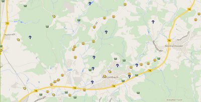 Screenshot der Geocaching-Internetseite.