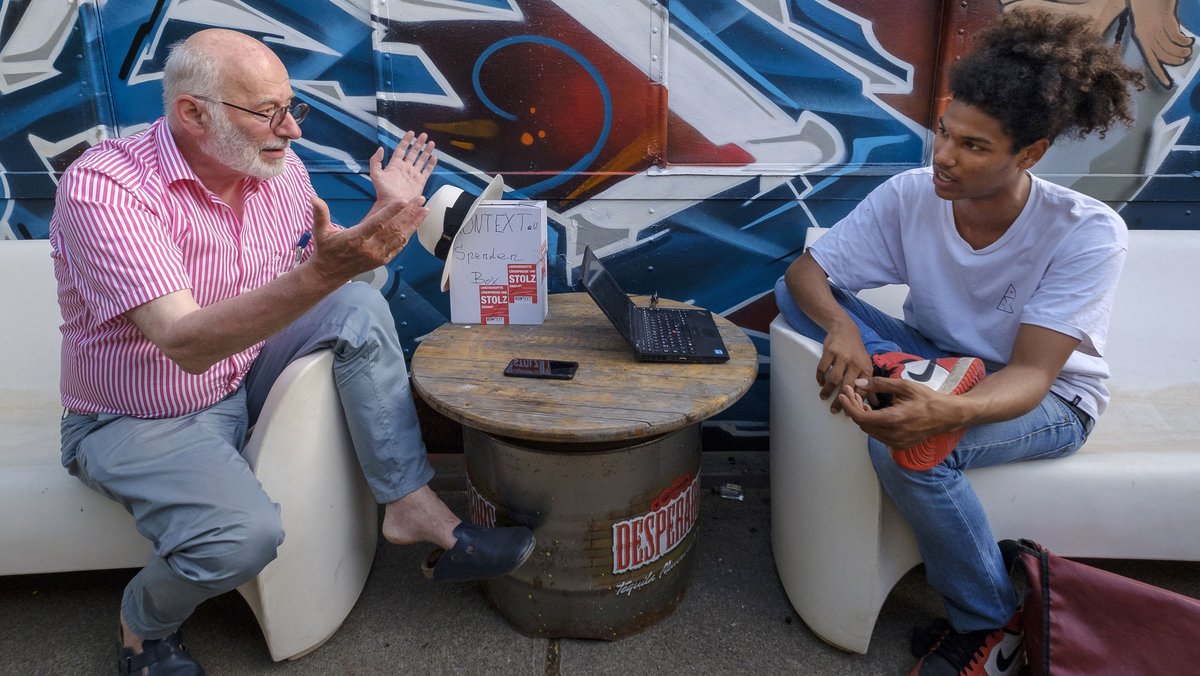 Immer klare Kante: Rauschenberger beim Kontext-Pressefest 2018.