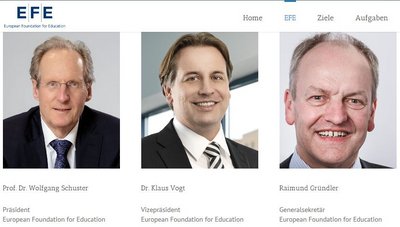 Bei der EFE (wieder) vereint: Schuster, Vogt und Gründler. Screenshot: www.e-f-e.eu