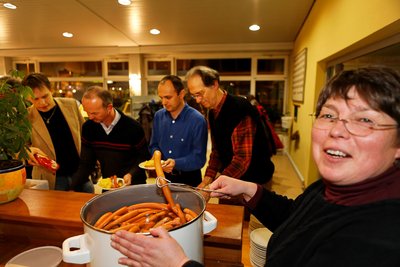 Satt werden hier alle: Neujahrsempfang 2007.