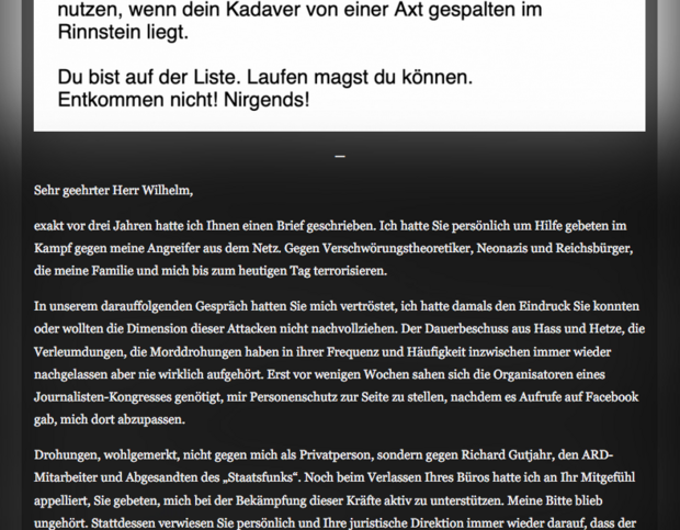 "In eigener Sache". Screenshot: www.gutjahr.biz