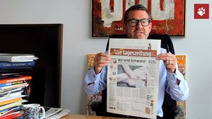 Scheidender "Bild"-Chef Kai Diekmann. Screenshot taz 