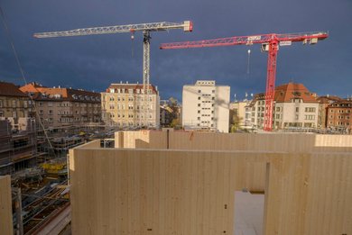 Gemeinschaftliches Bauen im Olgaareal, Stuttgart-West.
