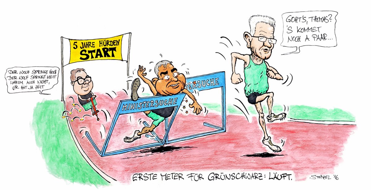 Mai 2016: Schon kurz nach Unterzeichnung des grün-schwarzen Koalitionsvertrages in Baden-Württemberg offenbart Strobl als designierter Vize-Ministerpräsident große Schwierigkeiten im Umgang mit der Besetzung der CDU-Ministerposten und der Geschlossenheit der CDU-Landtagsfraktion.