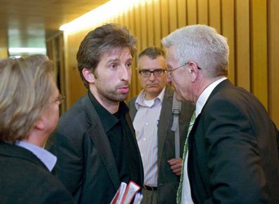 2011 waren sie sich noch grün: Palmer (links) und Winfried Kretschmann (rechts). 