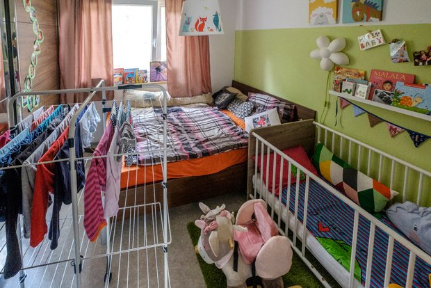 Auch im Schlafzimmer wird's eng zu dritt. Foto. Joachim E. Röttgers