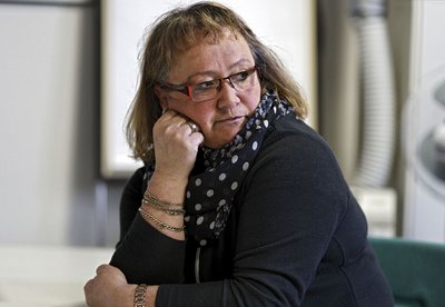 Gabriele Pilz, Betriebsrätin, seit 37 Jahren Karstadt-Verkäuferin.