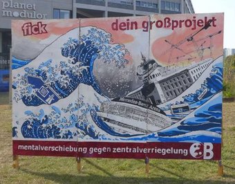 Ob Rüdiger Grube die Message versteht? Foto: Bergpartei, die ÜberPartei