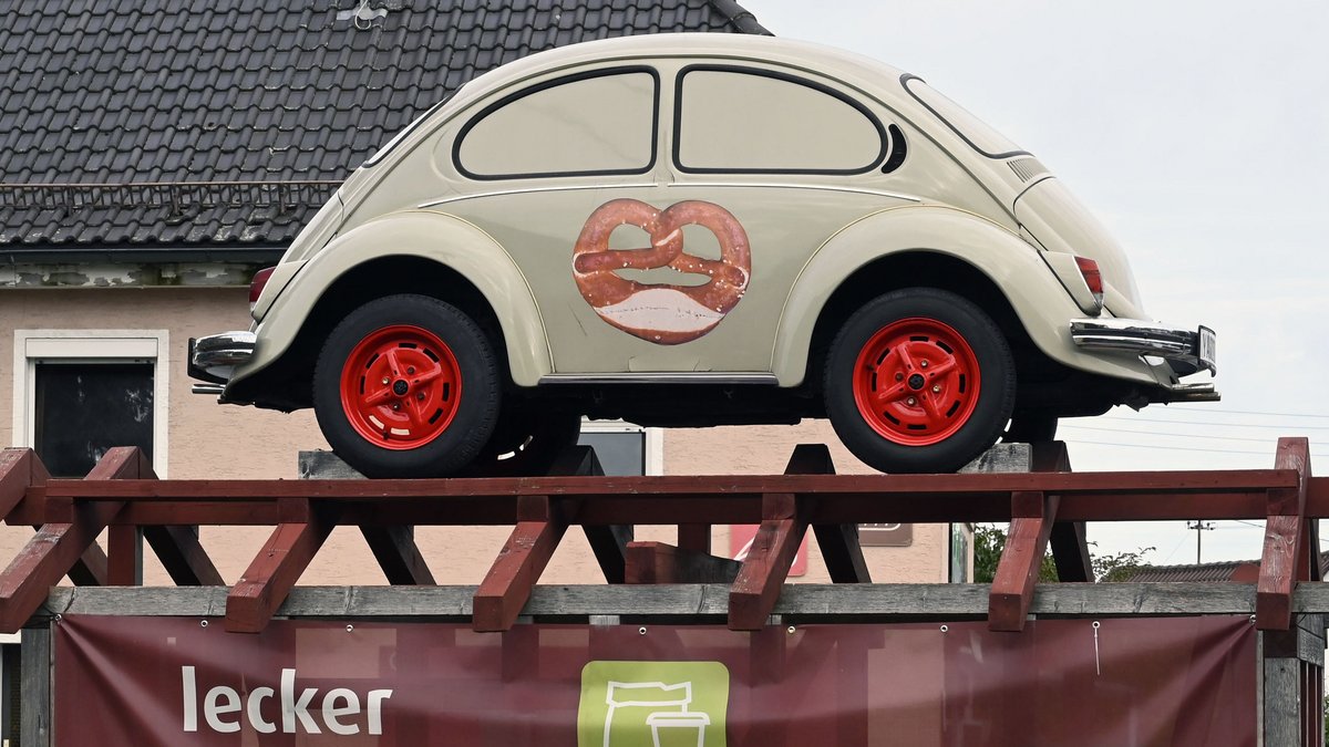Auch geeignet als Werbeträger, hier vor einer Bäckerei.