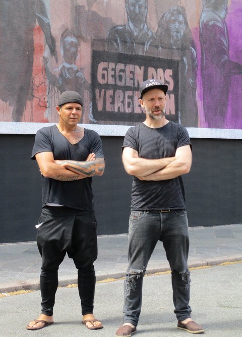 Luigi Toscano (links) mit Falk Lehmann alias Akut. Luigi Toscano (links) mit Falk Lehmann alias Akut.