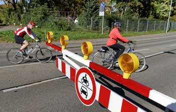 Versuchsweise Vorfahrt für Radler: Hofener Straße Stuttgart. Foto: Martin Storz