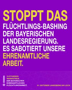 Streikplakate von "Landsberg läuft". 