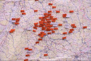 Baden-Würrtemberg-Karte mit NSU-Unterstützern.