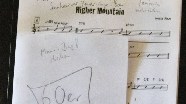 Breit aufgestellt? Auch hoch hinaus geht er, wie ein Notenblatt beweist.